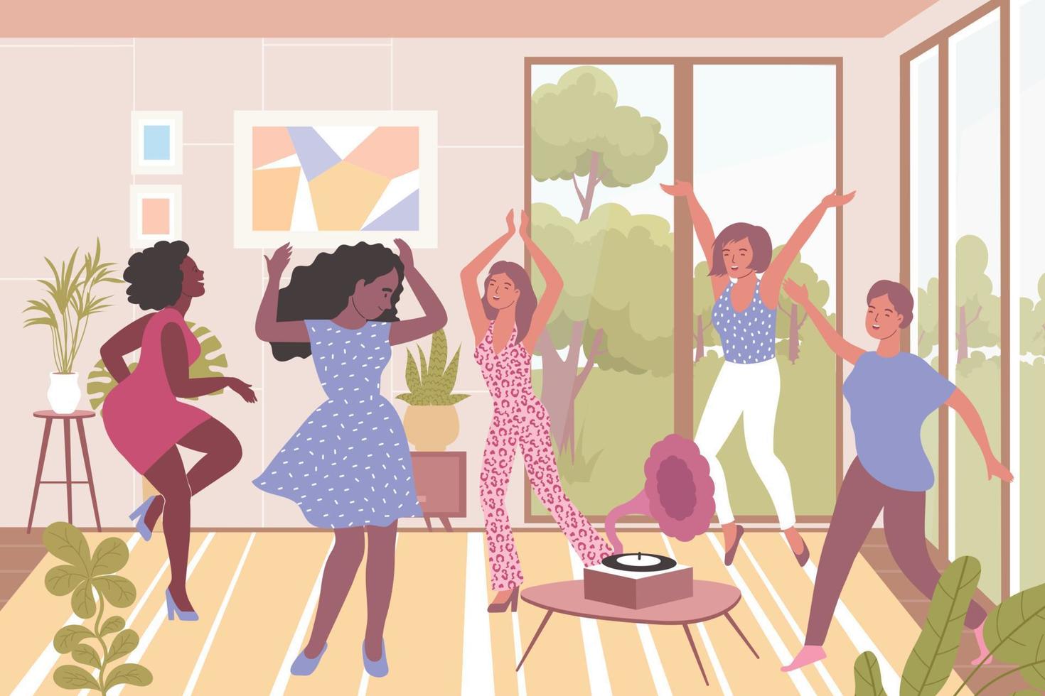 vrouwen dansen illustratie vector