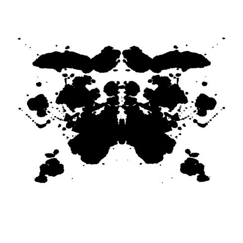 Rorschach inkblot test willekeurige abstracte achtergrond vector