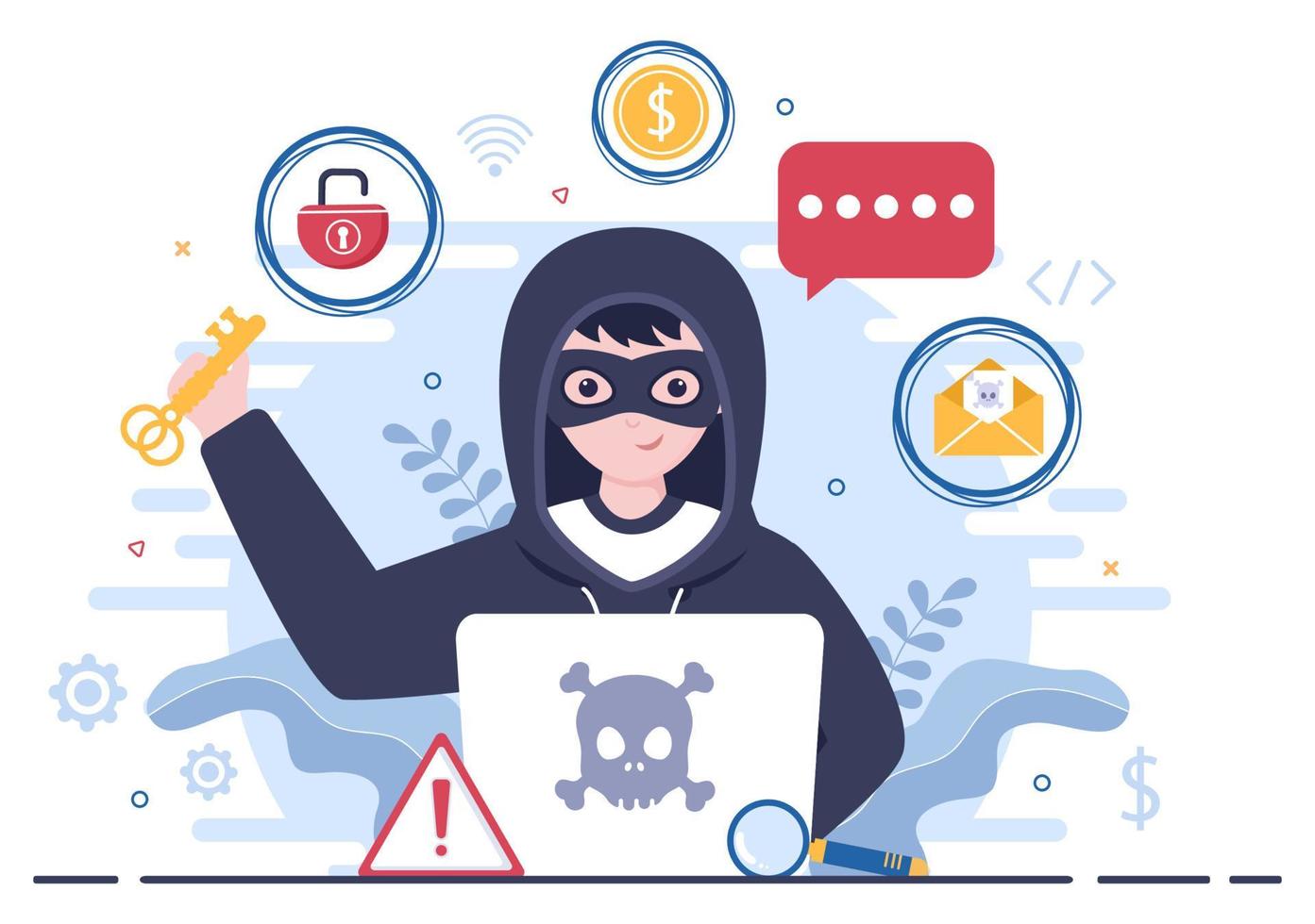 hacker vectorillustratie vector