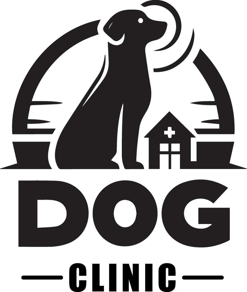 hond kliniek vector logo illustratie 8