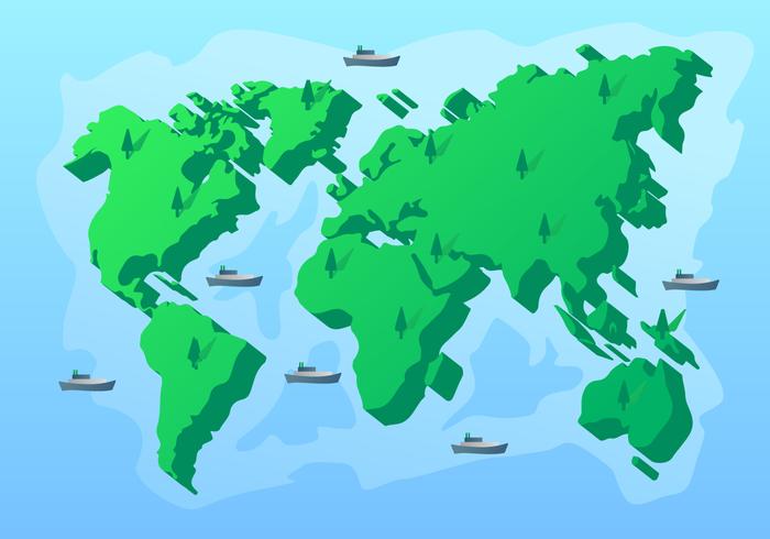 Awesome 3d International Map Vectors