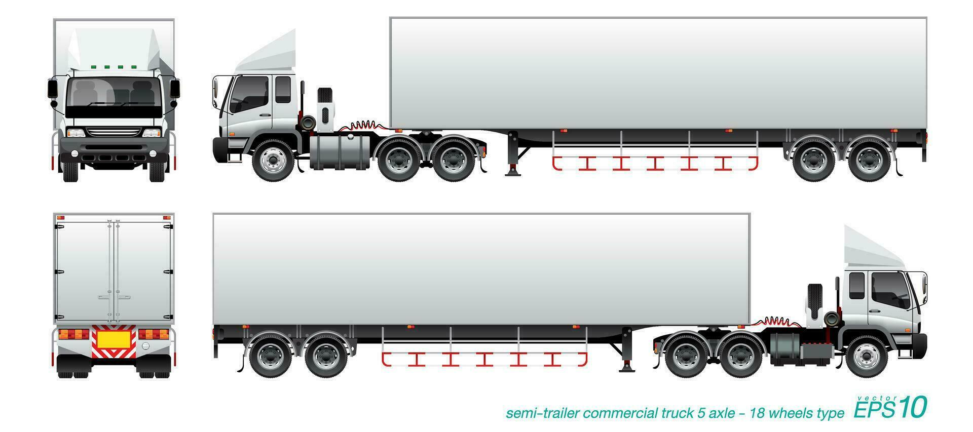 oplegger reclame lading vrachtwagen. vector