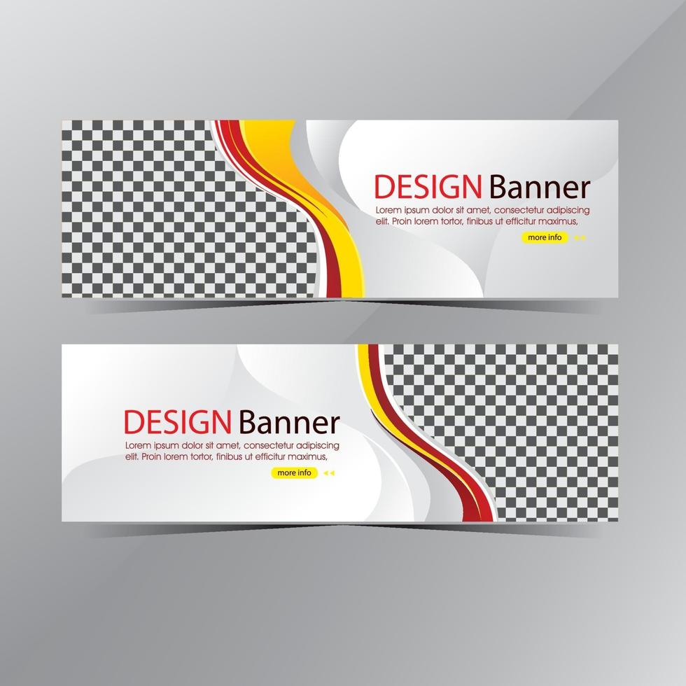 moderne witte en rode websjabloonbanner, korting voor promotieverkoop vector