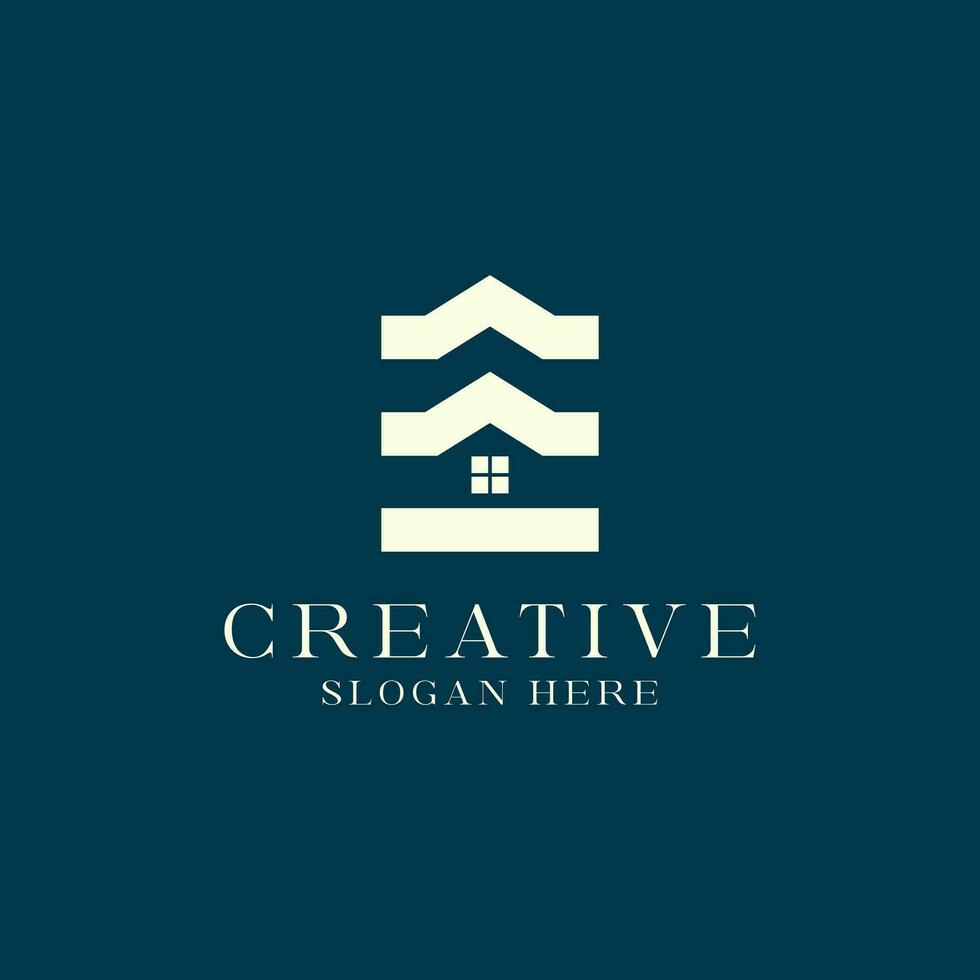 abstract brief e huis logo ontwerp vector beeld