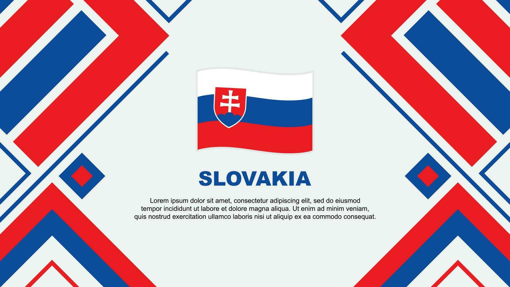 Slowakije vlag abstract achtergrond ontwerp sjabloon. Slowakije onafhankelijkheid dag banier behang vector illustratie. Slowakije vlag