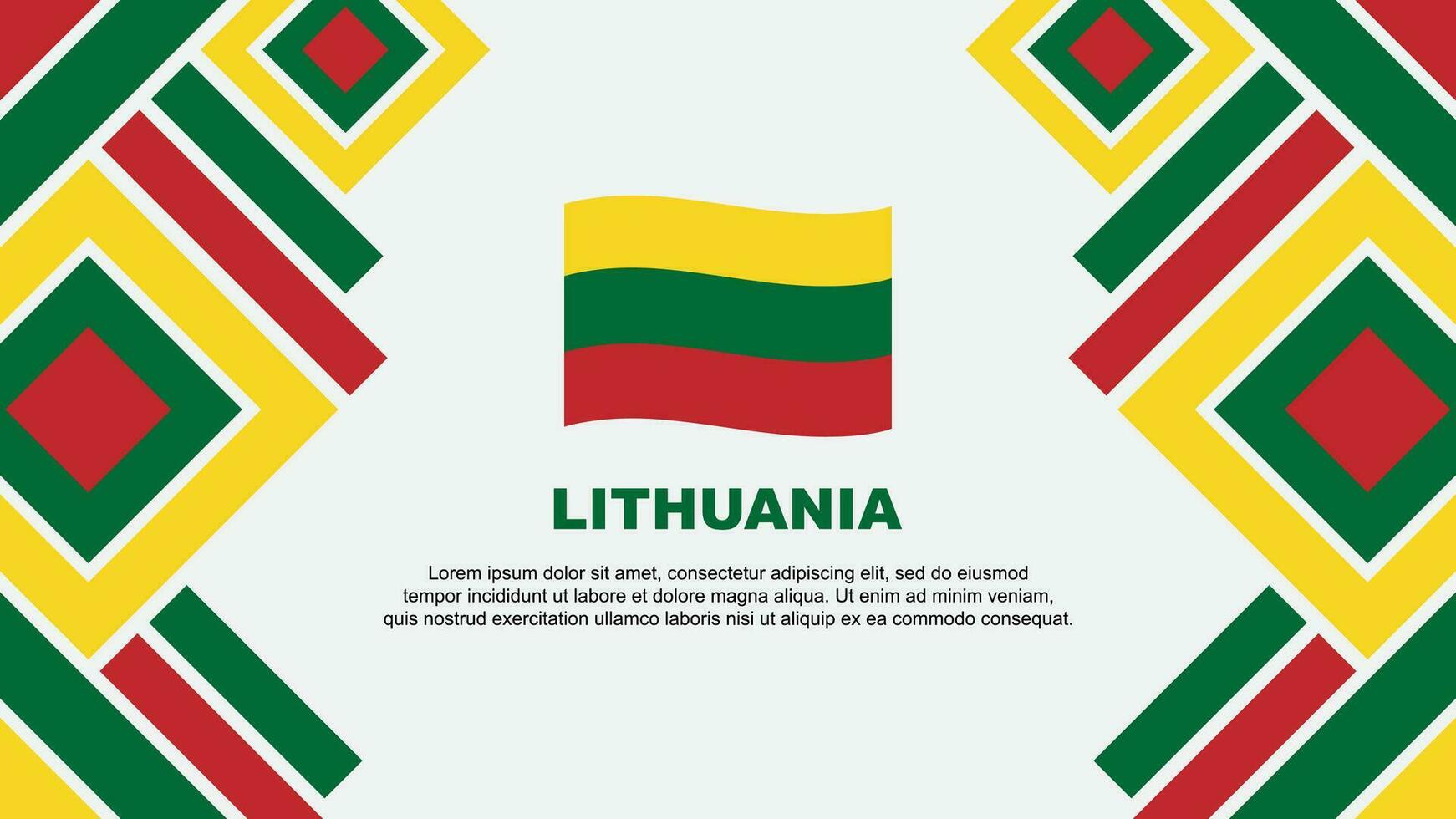 Litouwen vlag abstract achtergrond ontwerp sjabloon. Litouwen onafhankelijkheid dag banier behang vector illustratie. Litouwen