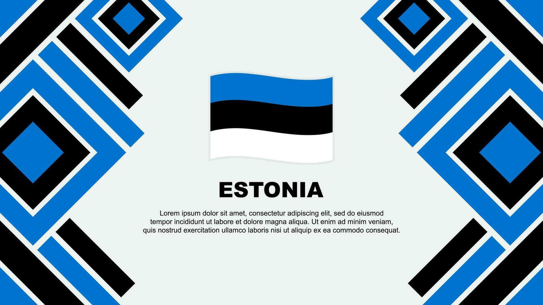 Estland vlag abstract achtergrond ontwerp sjabloon. Estland onafhankelijkheid dag banier behang vector illustratie. Estland