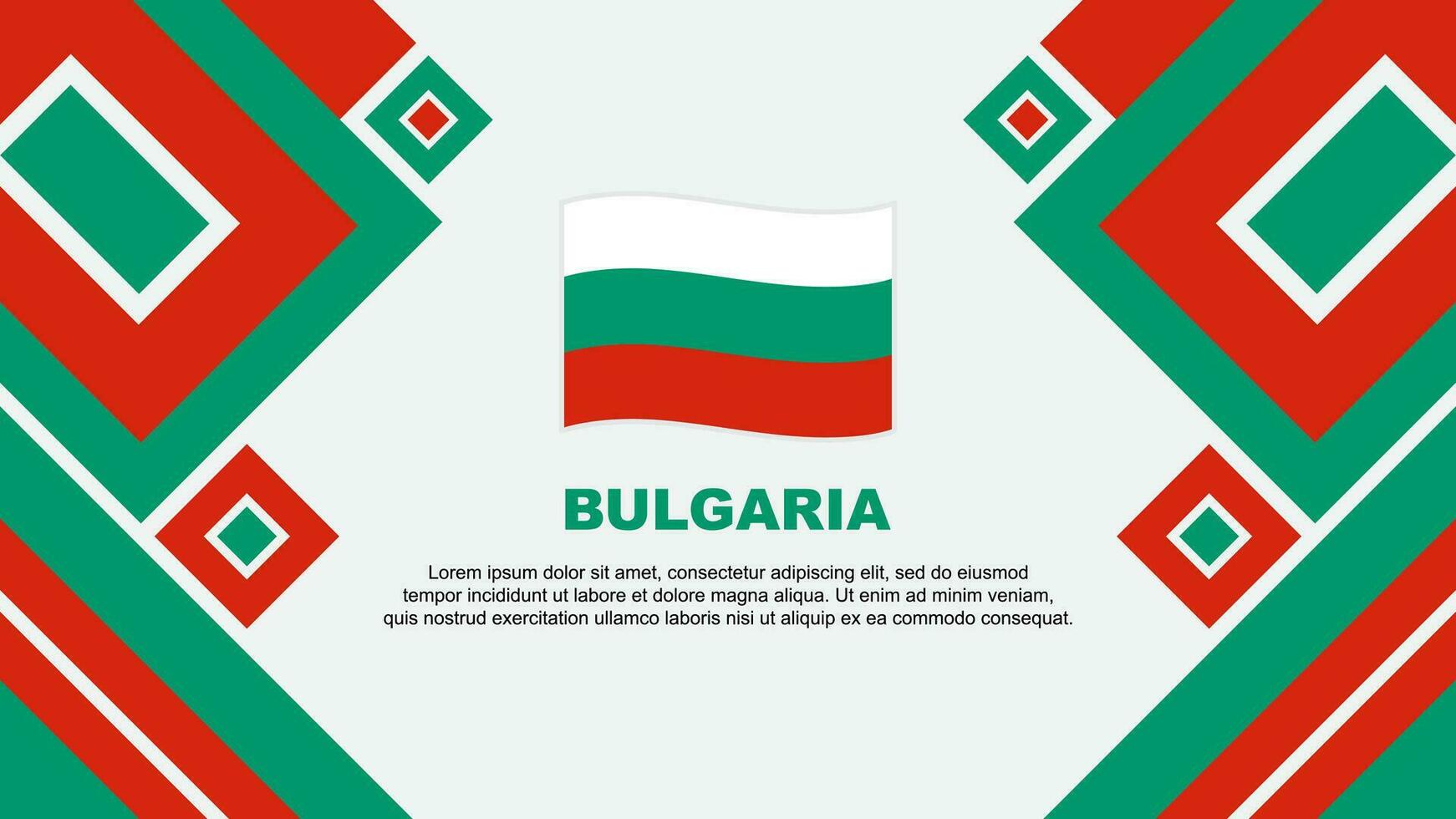 bulgarije vlag abstract achtergrond ontwerp sjabloon. bulgarije onafhankelijkheid dag banier behang vector illustratie. bulgarije tekenfilm