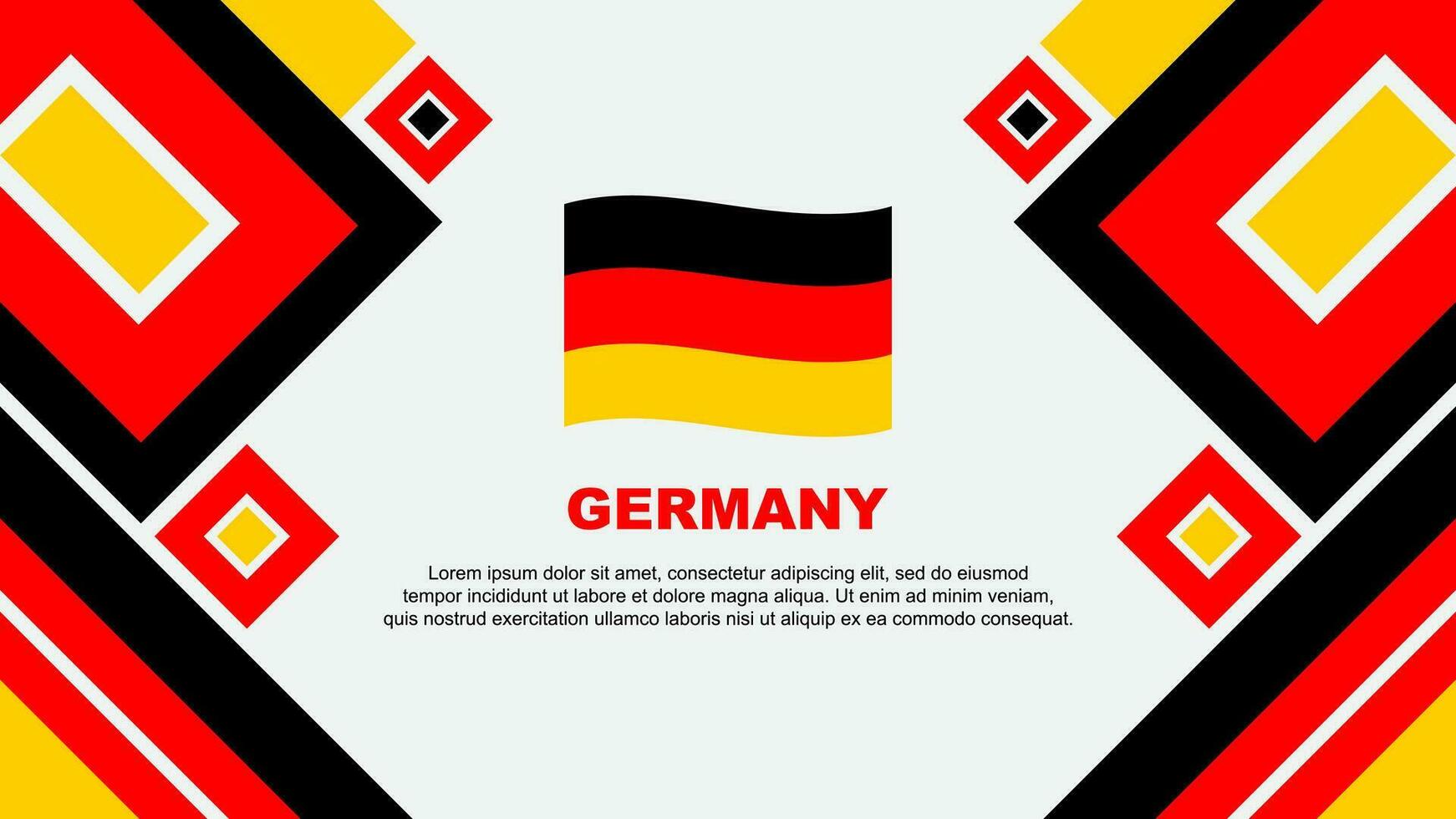 Duitsland vlag abstract achtergrond ontwerp sjabloon. Duitsland onafhankelijkheid dag banier behang vector illustratie. Duitsland tekenfilm