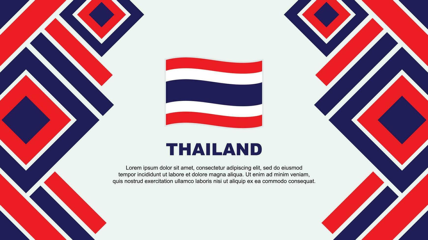 Thailand vlag abstract achtergrond ontwerp sjabloon. Thailand onafhankelijkheid dag banier behang vector illustratie. Thailand