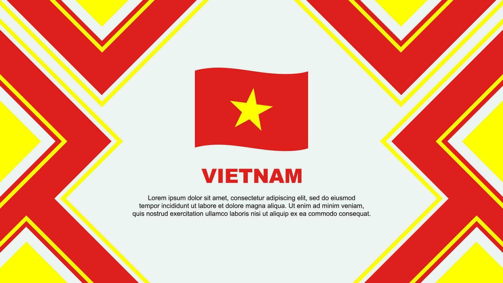 Vietnam vlag abstract achtergrond ontwerp sjabloon. Vietnam onafhankelijkheid dag banier behang vector illustratie. Vietnam vector