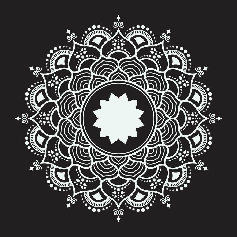 wit luxe mandala vector ontwerp, mandala voor henna, mehndi, tatoeëren, decoratief etnisch sier- elementen, oosters patronen