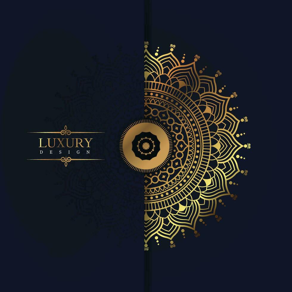 gouden luxe meetkundig mandala ontwerp vector creatief sier- decoratief patroon