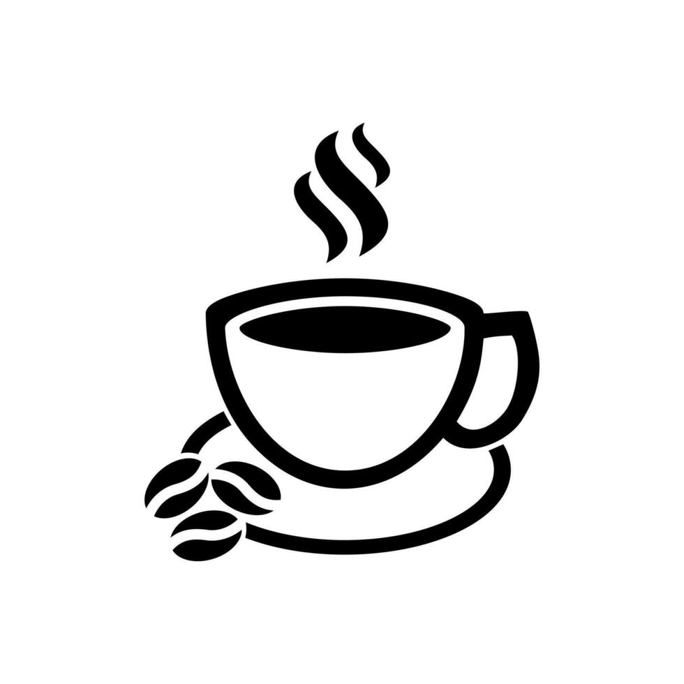 koffie kop icoon. kop van heet drankje, mok van koffie, thee enz. koffie kop met stoom- vector icoon.