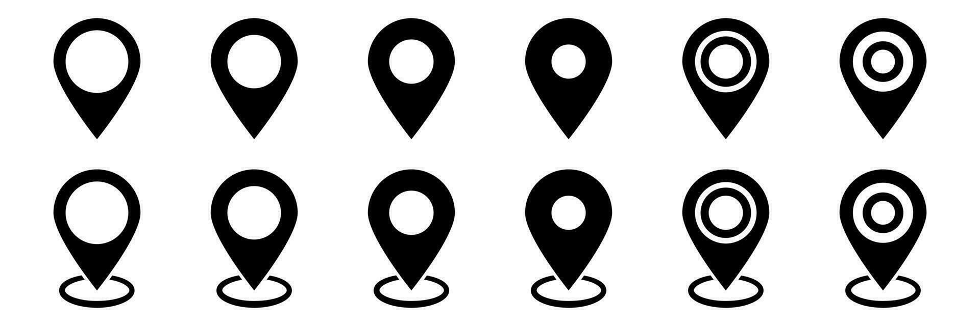 kaarten pin. locatie kaartpictogram. vector