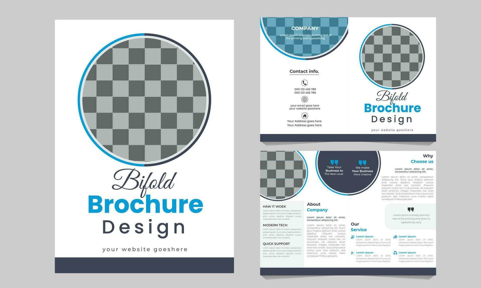 bedrijf tweevoudig brochure ontwerp sjabloon vrij vector