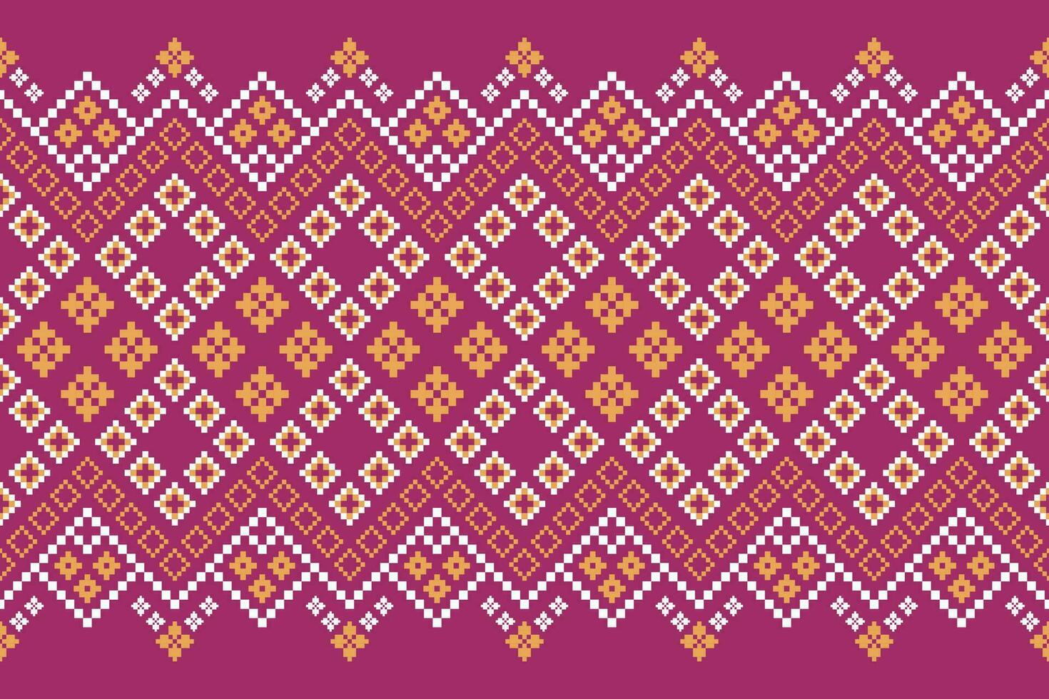 roze traditioneel etnisch patroon paisley bloem ikat achtergrond abstract aztec Afrikaanse Indonesisch Indisch naadloos patroon voor kleding stof afdrukken kleding jurk tapijt gordijnen en sarong vector