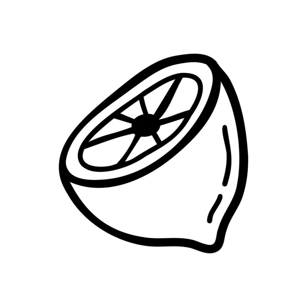 vector clip art van citroen helften in tekening stijl. geïsoleerd single beeld Aan een wit achtergrond.