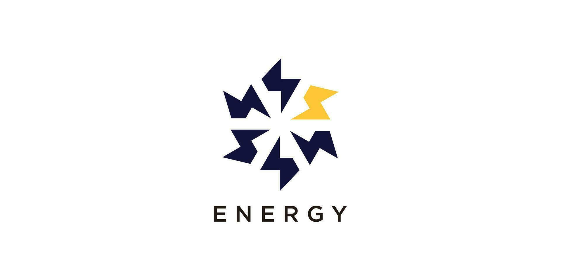 energie logo met concept creatief modern element vector