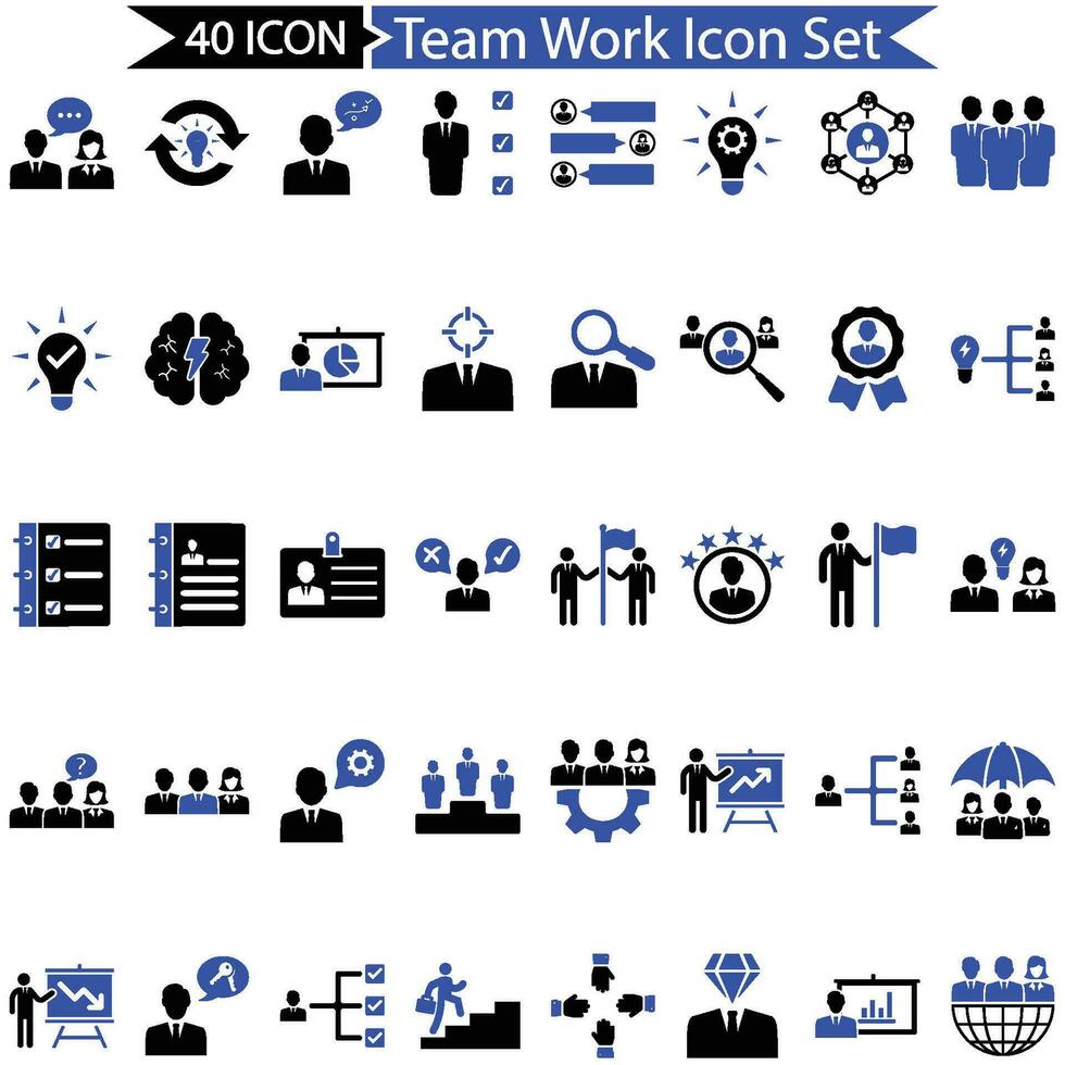 pictogrampakket voor teamwerk vector