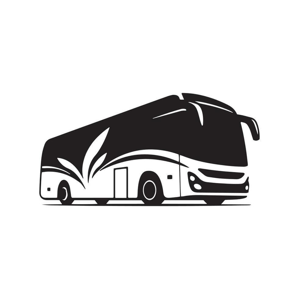 logo van bus icoon vector silhouet geïsoleerd ontwerp school- bus concept zwart icoon