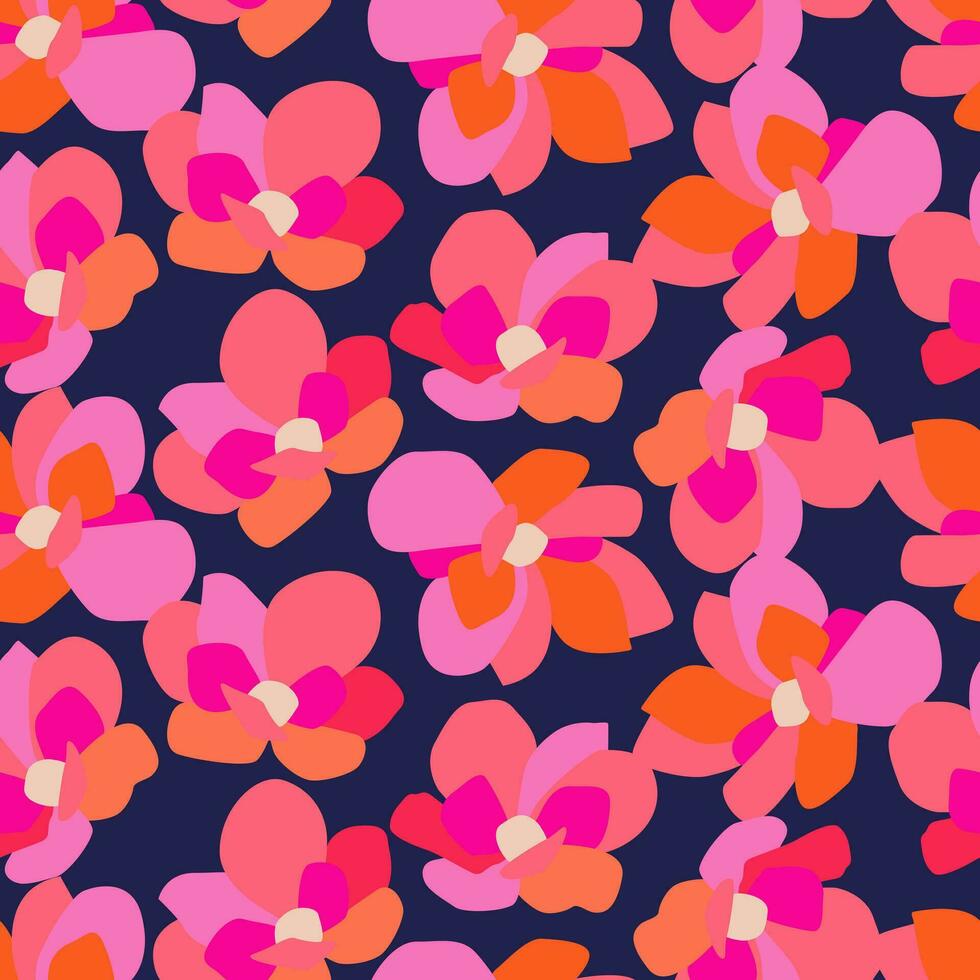 hand- getrokken bloemen, naadloos patronen met bloemen voor kleding stof, textiel, kleding, omhulsel papier, omslag, banier, interieur decor, abstract achtergronden. vector