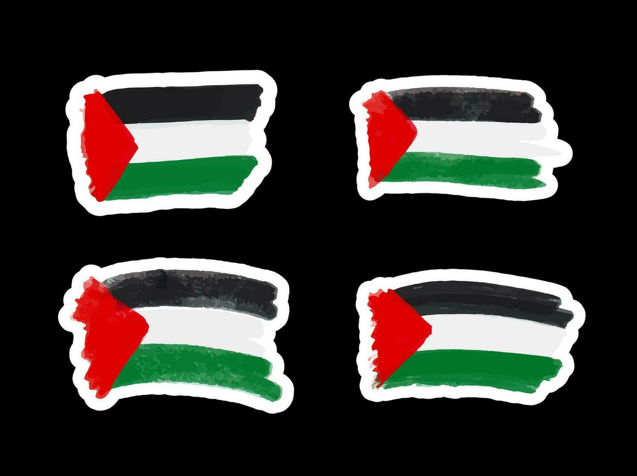 illustratie van reeks met Palestina vlag vector