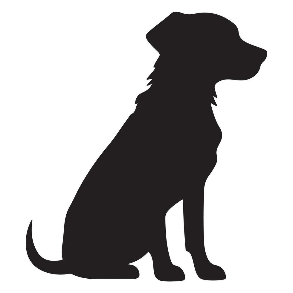 een maggie hond zwart silhouet vector