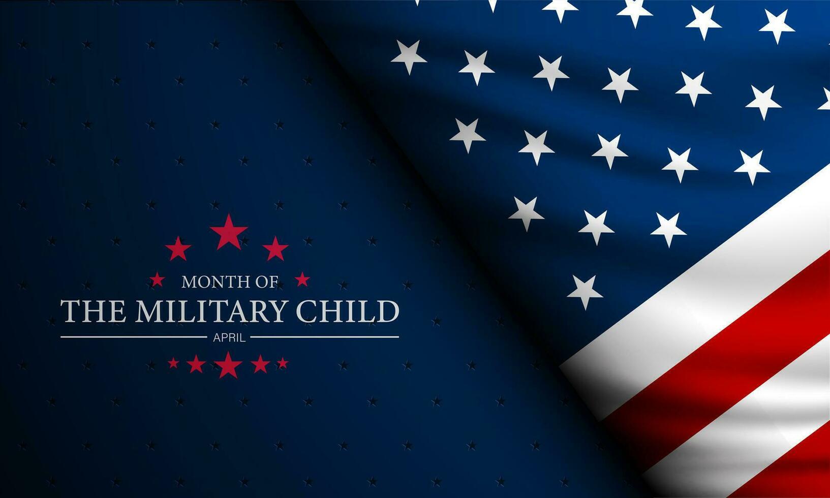 maand van de leger kind is april achtergrond vector illustratieillustrator artwork