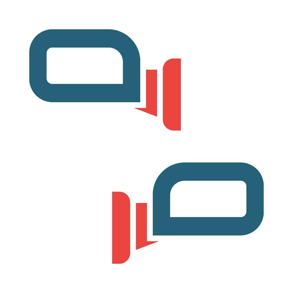 spiegel vector glyph twee kleur icoon voor persoonlijk en reclame gebruiken.