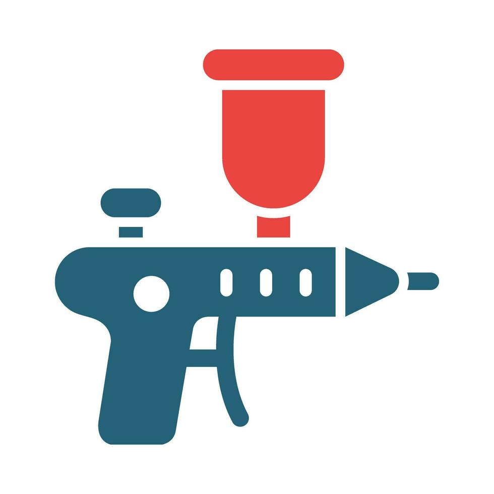 verstuiven verf geweer vector glyph twee kleur icoon voor persoonlijk en reclame gebruiken.