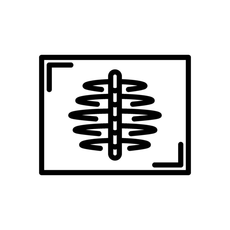 röntgenstraal icoon vector in lijn stijl
