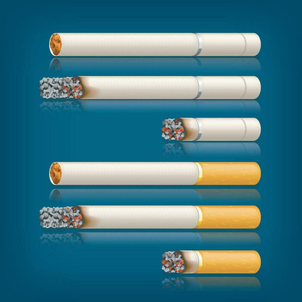 roken sigaretten reeks vector
