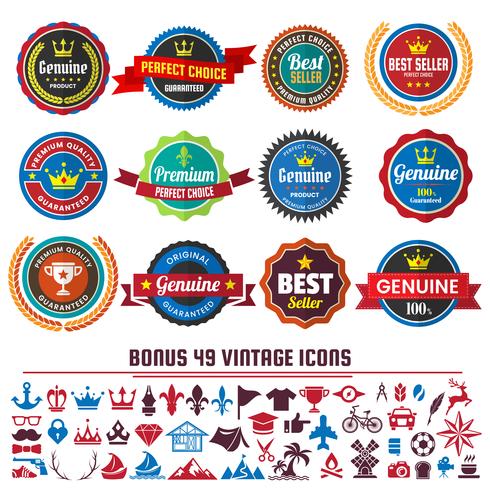 Vintage Retro Vector Logo voor banner