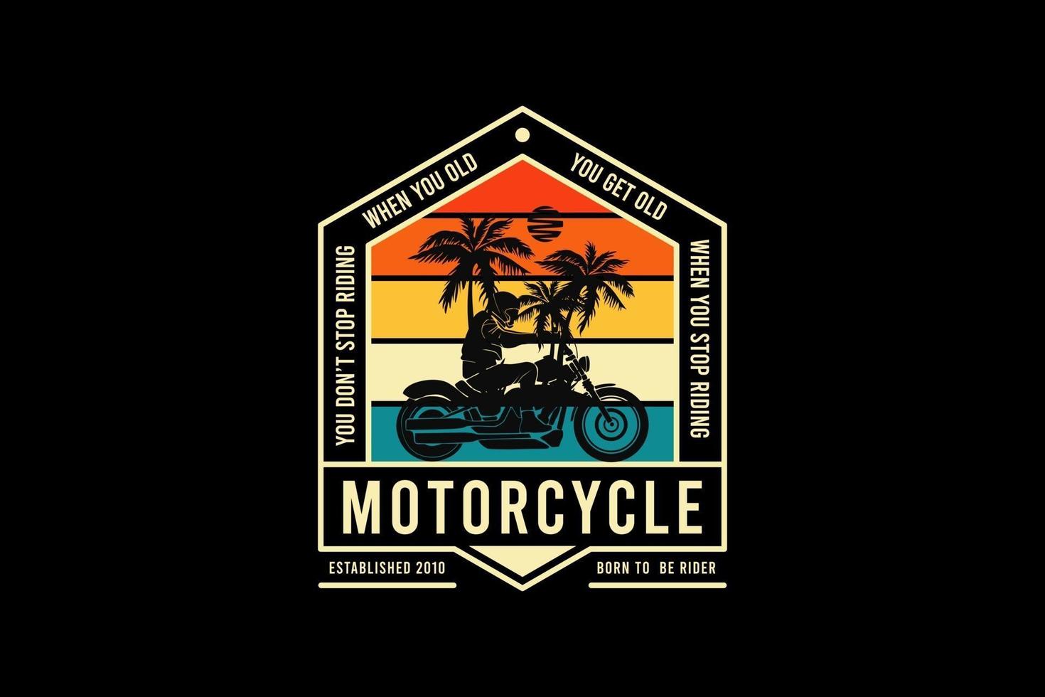 motorfiets, ontwerp silhouet retro stijl vector