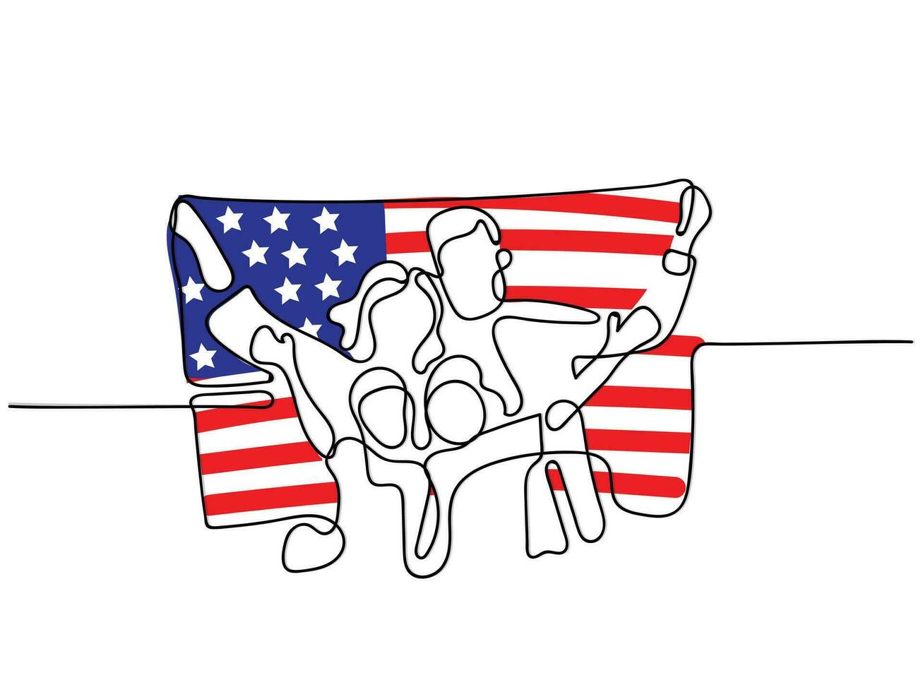 Amerika onafhankelijkheid dag afdrukken. vector