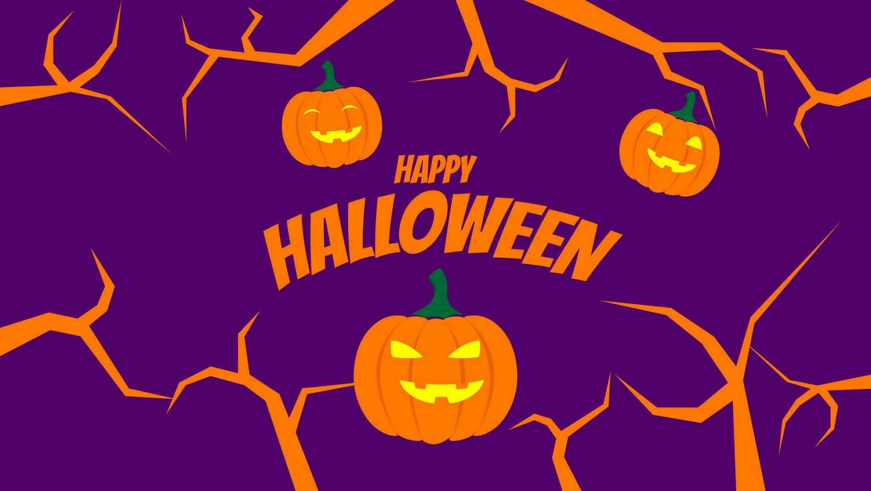 vrolijke halloween-tekstbanner vector