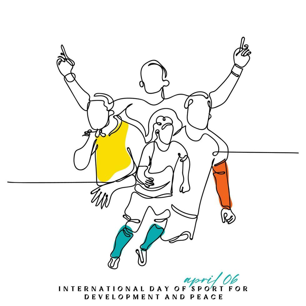 Internationale dag van sport voor ontwikkeling en vrede vector
