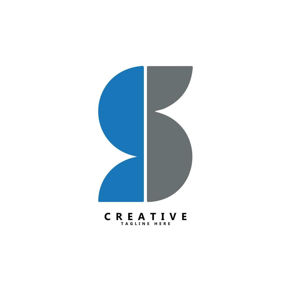 s brief logo ontwerp vector