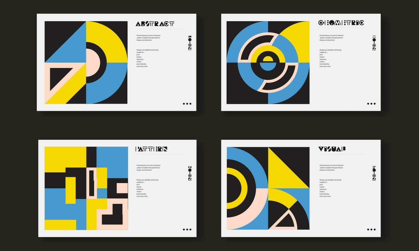 postmodernisme geïnspireerd grafisch ontwerp van vector poster Hoes lay-out gemaakt met vector abstract elementen en meetkundig vormen, nuttig voor poster kunst, website koppen, voorkant bladzijde ontwerp,