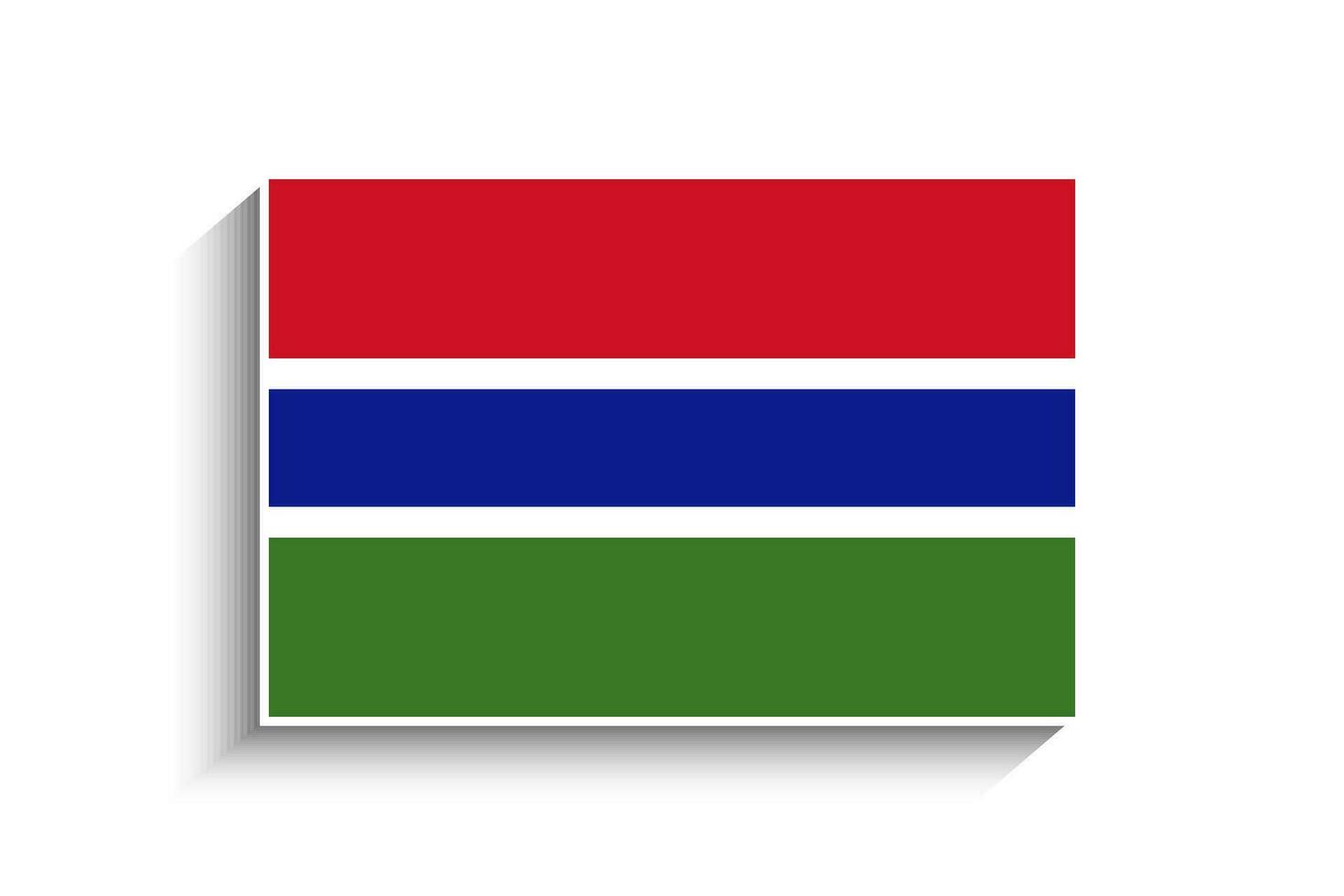 vlak rechthoek de Gambia vlag icoon vector