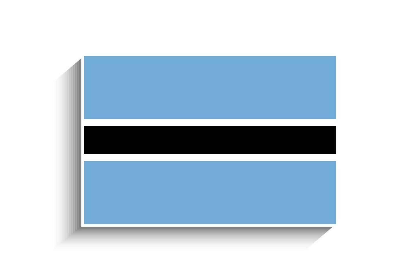 vlak rechthoek botswana vlag icoon vector