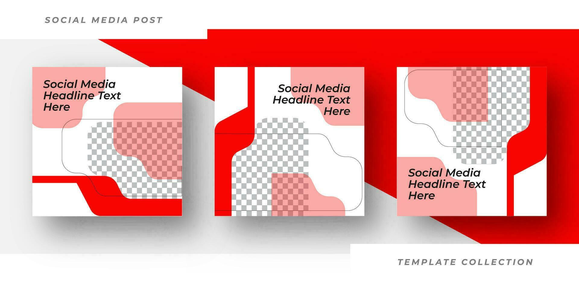 minimalistische sociaal media post opschrift tekst hier Sjablonen. pro vector