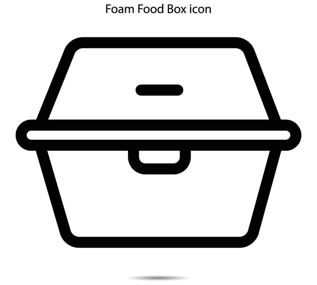 schuim voedsel doos icoon, vector illustratie