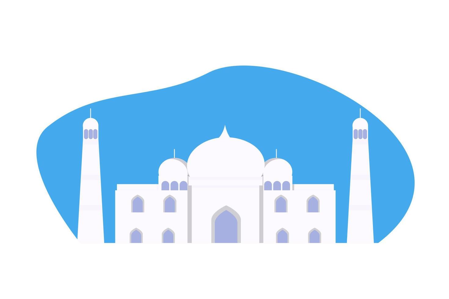 taj mahal wonderen van de wereld vector