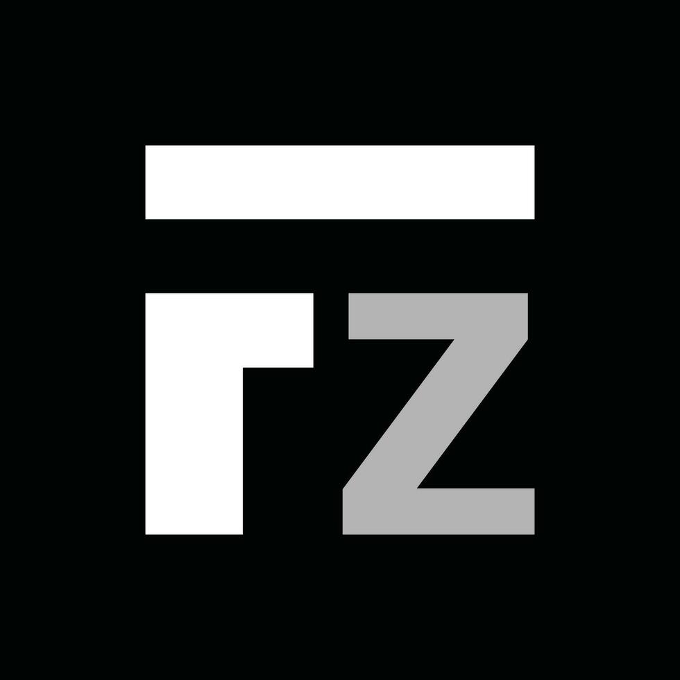 abstract monogram brief fz logo ontwerp sjabloon, en afzet logo's, element grafisch illustratie sjabloon vector