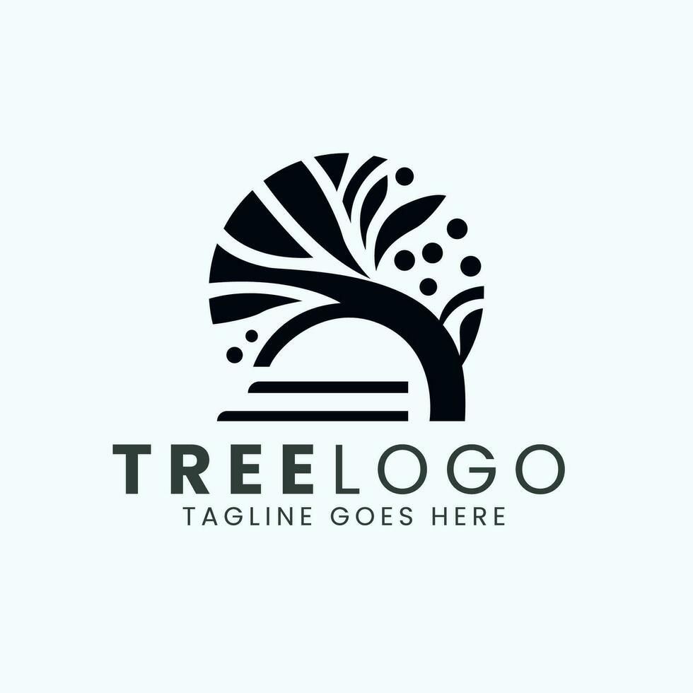 eco groen boom takken logo ontwerp sjabloon vector