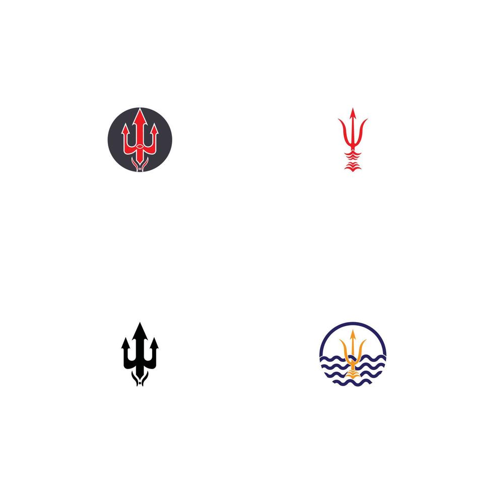 trident logo sjabloon vector pictogram