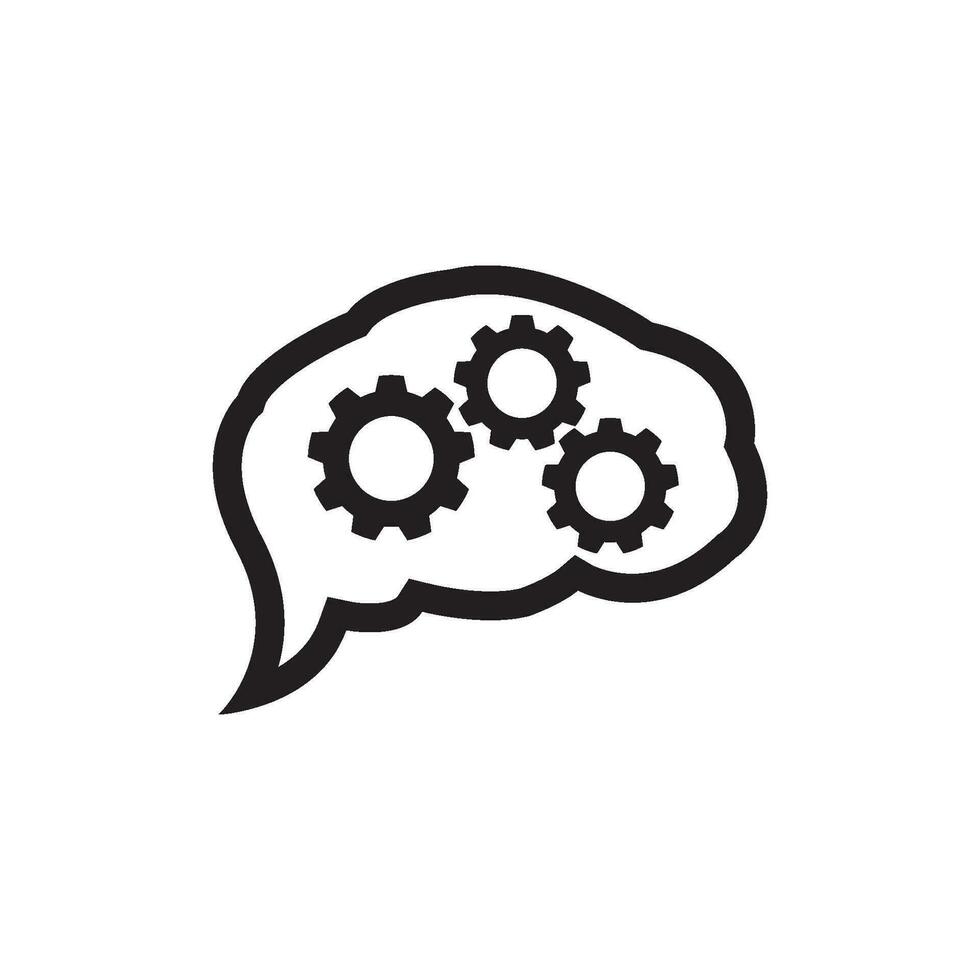 hersenen logo icoon ontwerp vector illustratie
