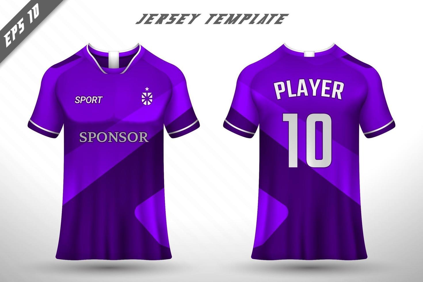 ontwerpsjabloon voor voetbaltrui en t-shirt mockup vector